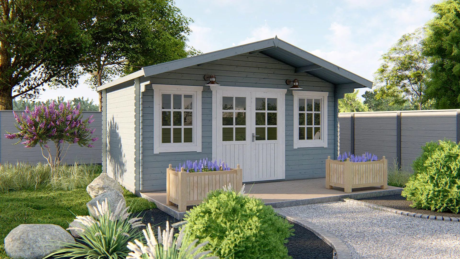 Abri de jardin Schaerbeek peint